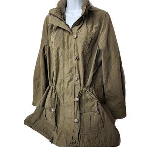 Francescas Alya Women's Size XL Utility Jacket Green Hooded